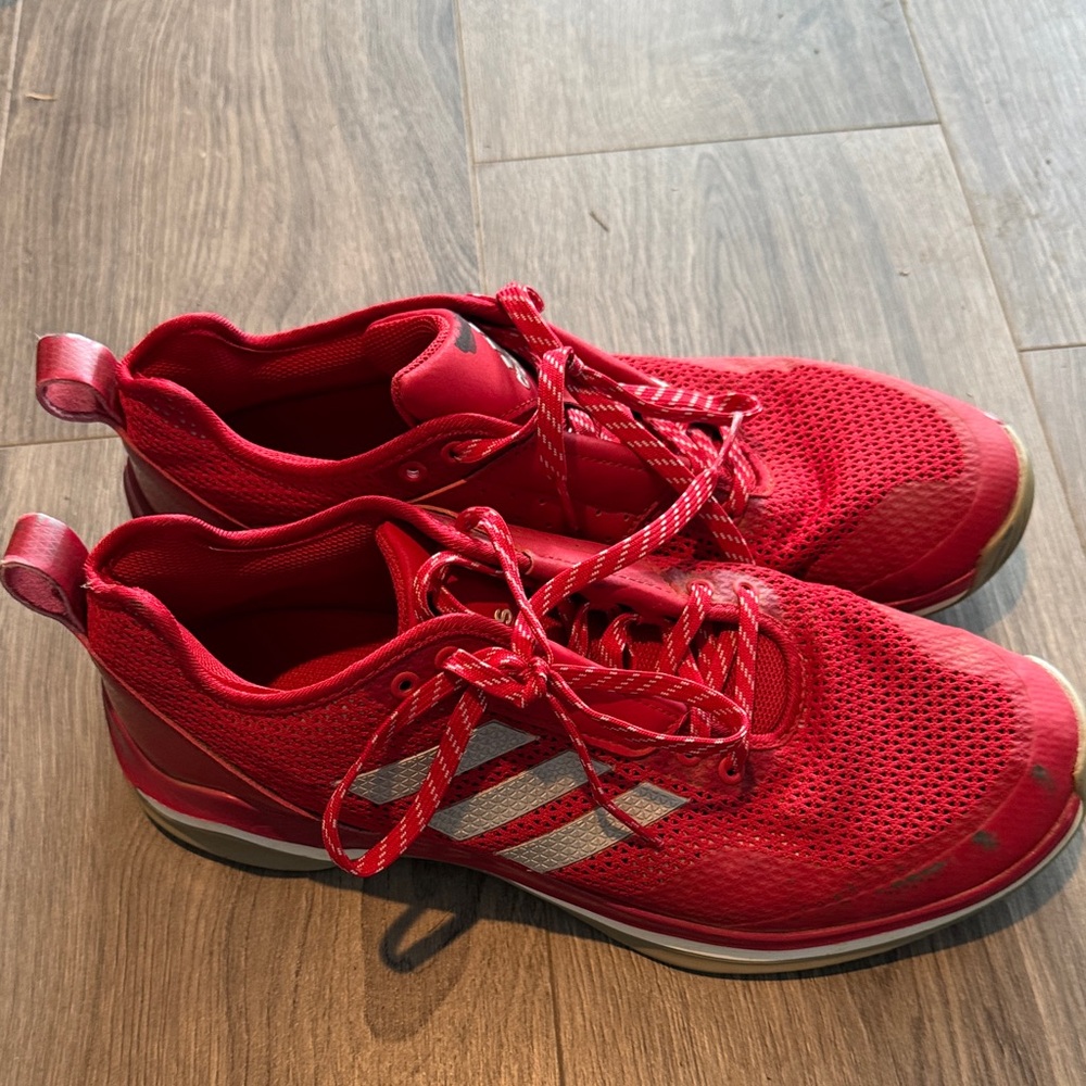 Adidas Men's Vibrant Red Athletic baseball turfs